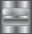 oval buttons metal brushed texture vector image