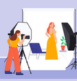 photo session flat background vector image vector image