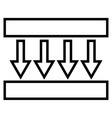 pressure vertical stroke icon vector image
