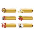 casino banners vector image vector image