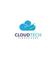 cloud computing logo technology design vector image