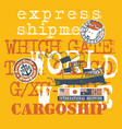 cute sea dog captain cargo boat shipment vector image vector image