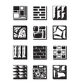 decoration materials for exterior and interior vector image vector image
