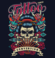 vintage tattoo festival poster vector image