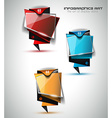 infographic layout for infocharts and item vector image vector image