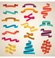 retro styled ribbons vector image