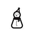 snowman icon design template isolated vector image vector image