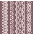 white straight lace set vector image vector image