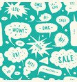 hand-drawn speech bubble seamless pattern vector image