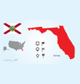 map the united states with selected state vector image