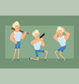 cartoon flat blonde sportsman character set vector image vector image