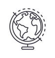 globus line icon sign vector image