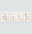 modern abstract art botanical wall boho vector image