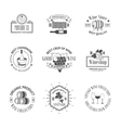set of elegant wine badges and labels vintage vector image