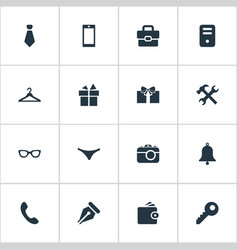 Set simple icons element Royalty Free Vector Image
