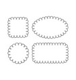 doodle circle and square scalloped frames hand vector image