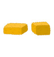 doodle hay stacks set in cartoon style hand drawn vector image