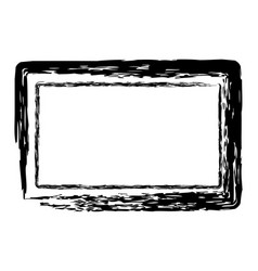 Simple double line rectangle frame from black Vector Image