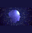 brain in technological look concept of health vector image