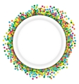 christmas background round frame from colourful vector image