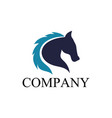 horse logo template icon vector image