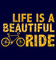 t shirt design for bicyclist vector image vector image