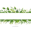 card floral design with green watercolor leaves vector image