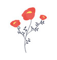 flowers with stem vector image