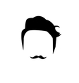 hipster detailed hair and beards set fashion vector image vector image