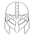 Viking helmet hand drawn sketch Royalty Free Vector Image