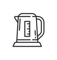electric kettle line icon kitchen appliances vector image