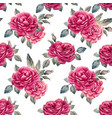 watercolor rose seamless pattern vector image