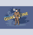a soldier in medical mask the closure vector image