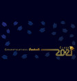 class 2021 congratulation graduate golden line vector image vector image