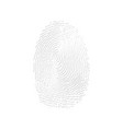 fingerprint white silhouette vector image vector image