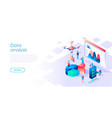 flat design isometric concept of auditing vector image
