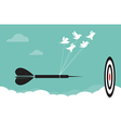 image of birds with darts target aim in the sky vector image vector image