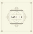 ornament logo design template flourishes vector image
