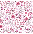 seamless pattern with hand drawn leaves vector image