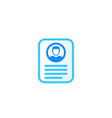 account info profile card personal data icon vector image