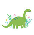 cute dinosaur hand drawn style for kids design vector image