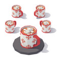 mug of hot chocolate vector image