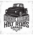 vintage cars garage emblem vector image