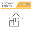 house blueprint line icon vector image vector image