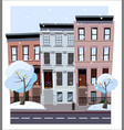 nonlinear houses look out of the picture flat vector image