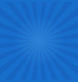 bright blue rays background comics pop art style vector image vector image