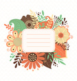 frame with flowers vector image vector image
