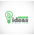 green ideas concept symbol icon or logo template vector image