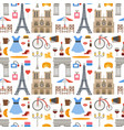 paris famous travel cuisine traditional vector image vector image