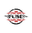 fuse letter logo design template vector image